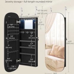 Over-the-Door Jewelry Mirror