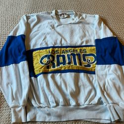 vintage 90s Los Angeles Rams sweatshirt Los Angeles Rams crewneck Los Angeles Rams sweater pullover streetwear style blue gray size large