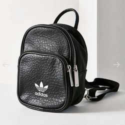 Adidas Originals Faux Leather Mini Backpack Black