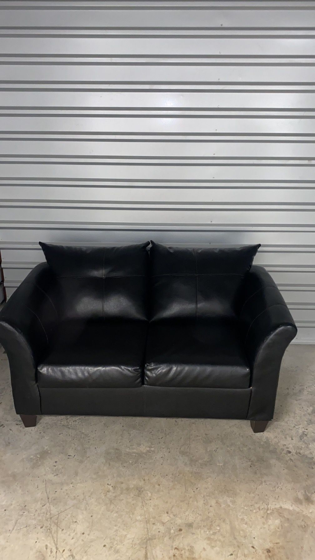2 Person Black Couch 