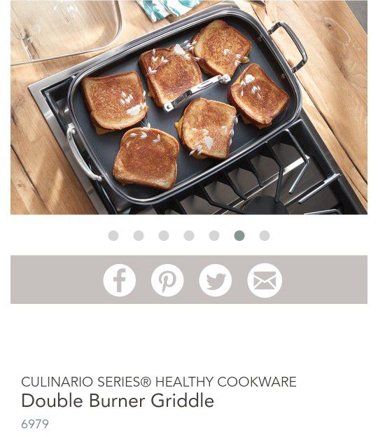 CULINARIO SERIES HEALTHY COOKWARE Double Burner Griddle 6979 for Sale in  Long Beach, CA - OfferUp