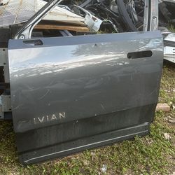 2020-24 RIVIAN R1T DOOR LEFT FRONT 2020 2021 2022 2023 2024 GRAY OEM