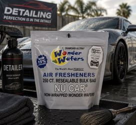 Wonder Wafers Aromatizantes 250 Piezas — Olor a Carro Nuevo Detailing Bolsa Bulk