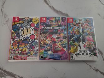 MarioKart 8, SuperSmashBros, Bomberman R