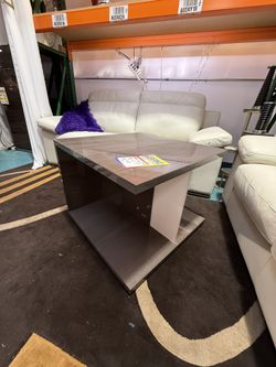 Modern Espresso Gloss Coffee Table – Square with Storage Base