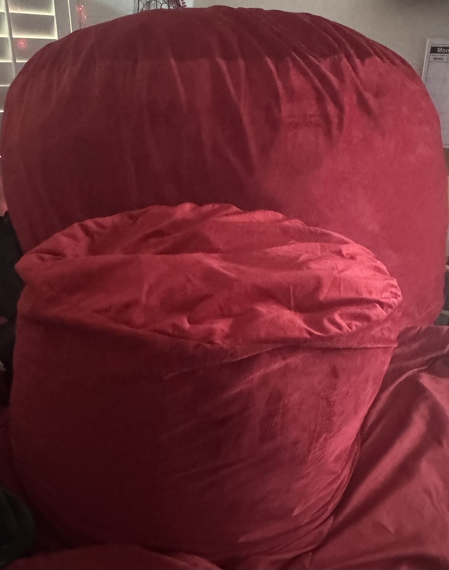 LTIMATE SACK 6ft Bean Bag Chair, Oversize Bean Bag Chair for Adults, Comfy Chair Bean Bag Couch Lounge Sofa Loveseat Furniture | Burgundy Suede