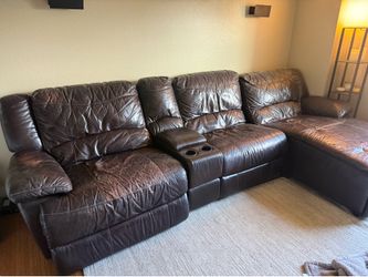 6 Piece Leather Sectional
