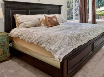 King size wood bed frame
