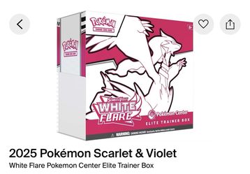 Pokémon Scarlet & Violet White Flare Pokemon Center Elite Trainer Box