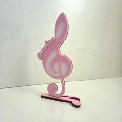 Personalized Name Standing Wooden Music Note 