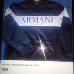 ARMANI EXCHANGE SWEATER MENS SIZE XXL