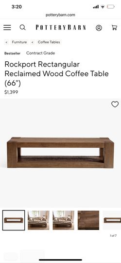 Crate and Barrel Lodge Wooden Brown Coffee Table - HEAVY DUTY