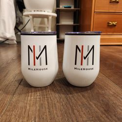 2 Ariel brand 12oz tumbler,black silicone base, hand washed, not microwaved or frozen, Plastic, not used, 5" tall, 3" diameter,
