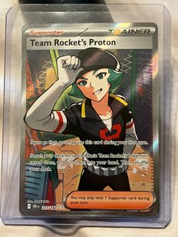 NM-Mint Team Rocket's Proton - 227/182 - Ultra Rare Pokemon Destined Rivals