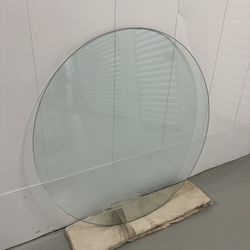 35.5” Round Tempered Glass Table Top - 1/2” Thick