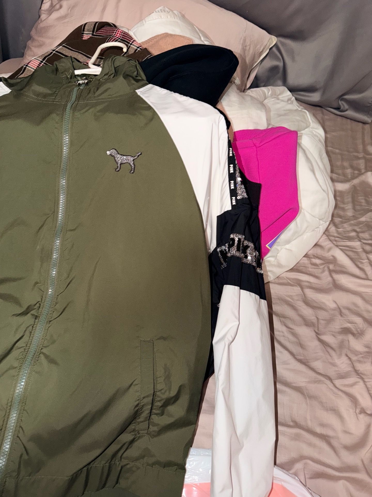 Green windbreaker