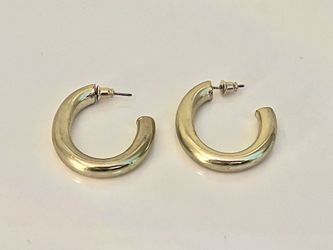 Wide Gold Hoop Earrings Big Large Gold Tone Hoops