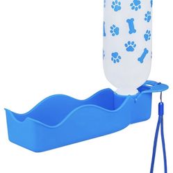 Travel Water Bottle, Water Dispenser Portable Mug for Dogs 11oz/325ML ( Blue )