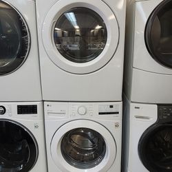 Used LG Front Loading Washer And New Stackable Gas Dryer Set 