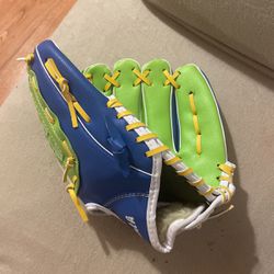 Blue & Green Baseball Gloves