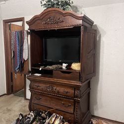 TV Antique Armoire 