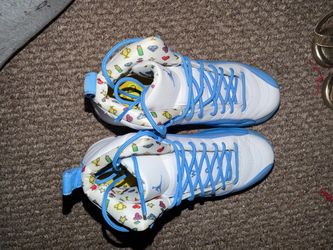 White & Carolina Blue Air Jordan 12 Retro Emoji