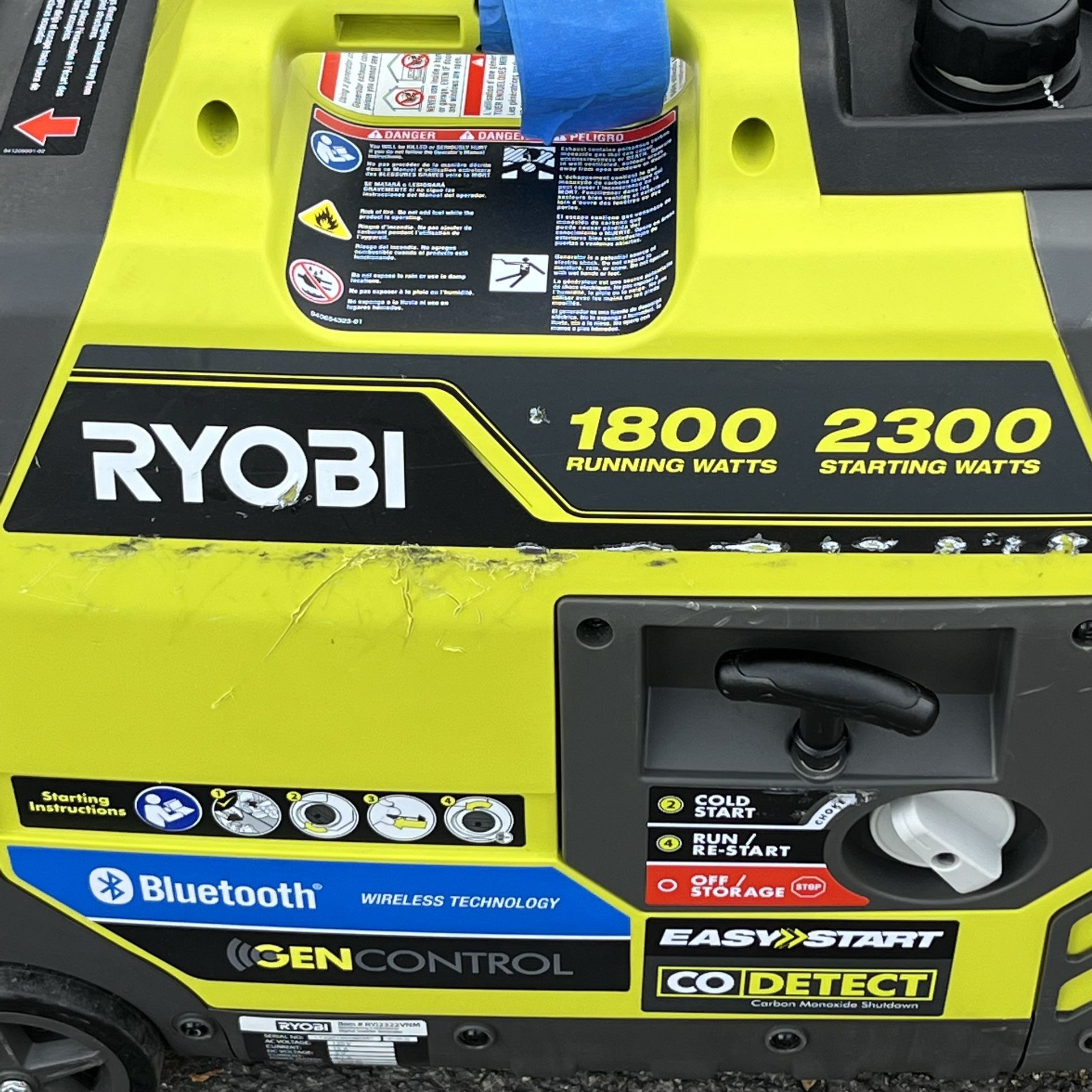 Ryobi 1800 Running Watts Generator for Sale in North Las Vegas, NV