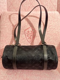 Louis Vuitton mini papillon black monogram satin