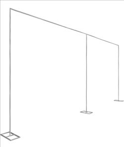 10x20ft Backdrop Stand Wedding Arch Party Backdrop Stand Pipe Kit Curtain Frame Heavy Duty Square Metal Wedding Garden Arch for Ceremony Party Photo B