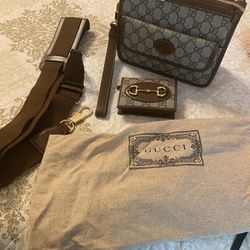 GUCCI Messenger w/matching Wallet (NEW CONDITION)
