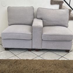 Two Seat Fabric Chair Set 