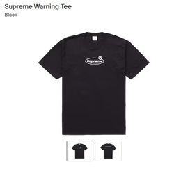Supreme Warning Tee Black Large