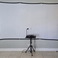 Projector, Screen And Adjustable Stand