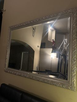 GORGEOUS GIANT MIRROR WITH GOLD TONES