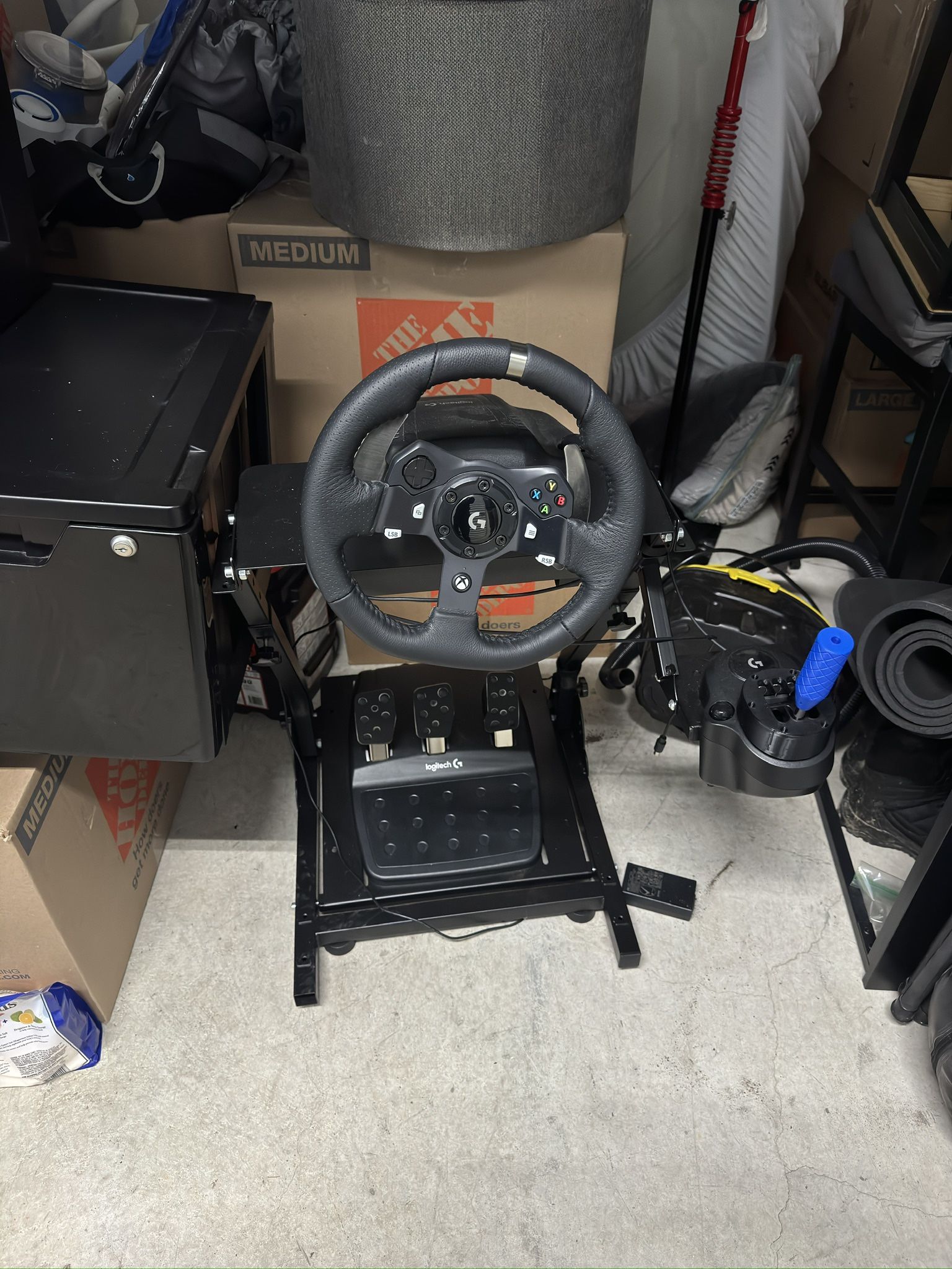 Logitech G920 Racing Wheel W/pedals & Custom Shifter