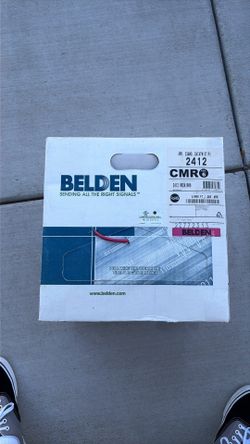 Belden red CAT 6 cable