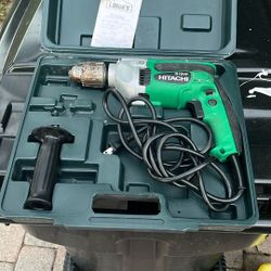 Hitachi half inch power drill with handle D13 VF with case