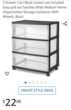 Sterilite 3-Drawer Cart