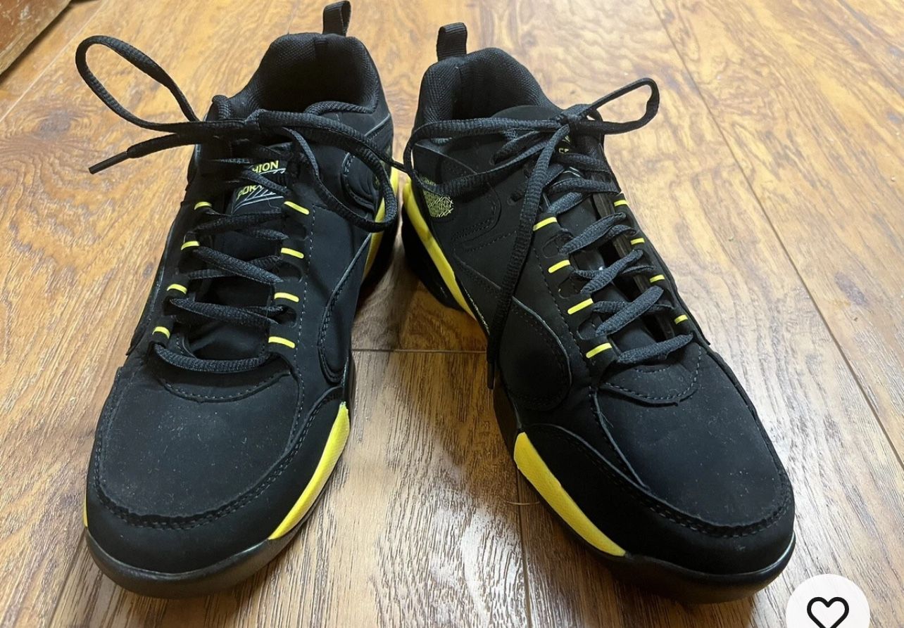 Black And Yellow womens running shoes size 9