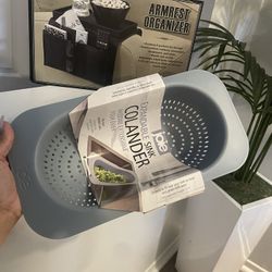 Armrest Organizer And Kitchen Strainer 