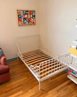 IKEA MINNEN Extendable White Bed Frame in Excellent Condition!!!
