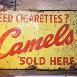 Camels Sign 22x14 Inches 