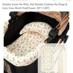 Mat Pillow And Cover For Pet Stroller 