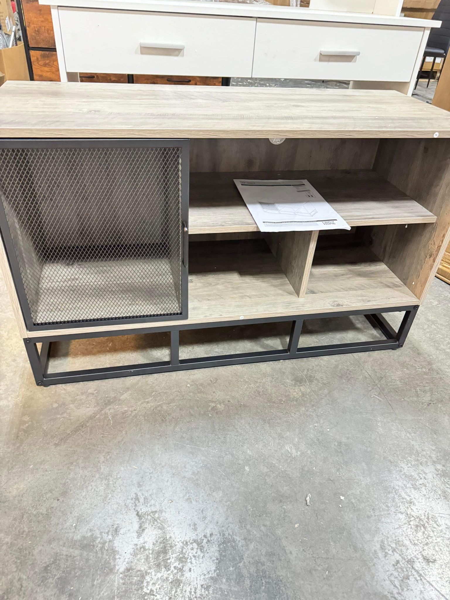 TV Stand, Wood Media Cabinets, Modern TV Cabinets with Storage for Home, Entertainment Room, Brown