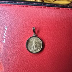 1/4 Oz Gold Americam Eagle Coin Pendant 