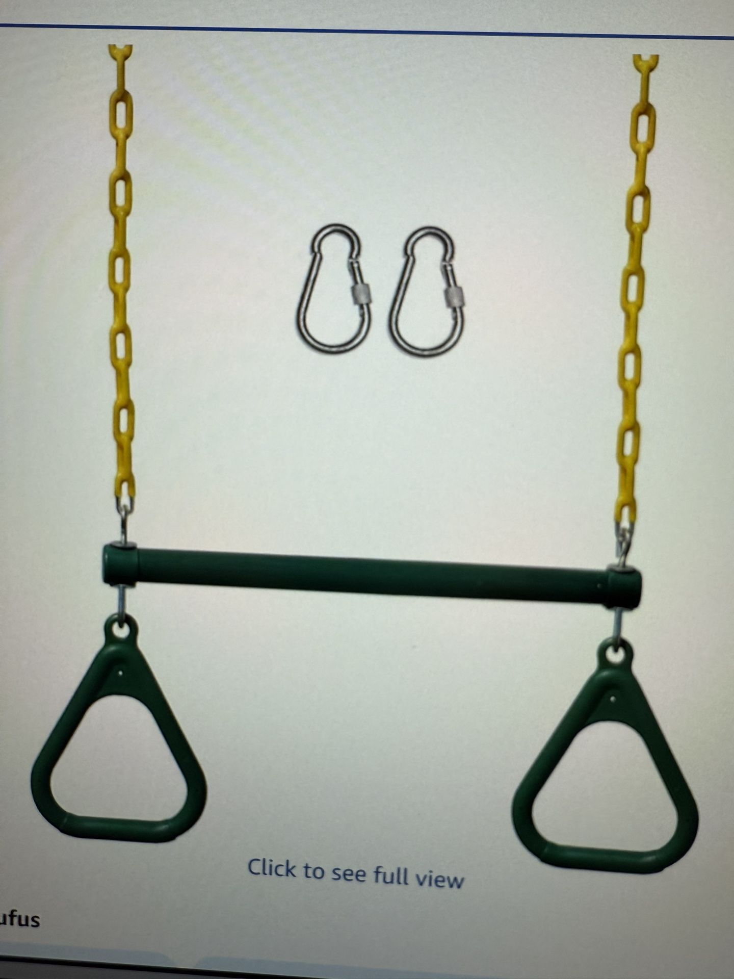 Jungle Gym Trapeze Swing bar and hangars