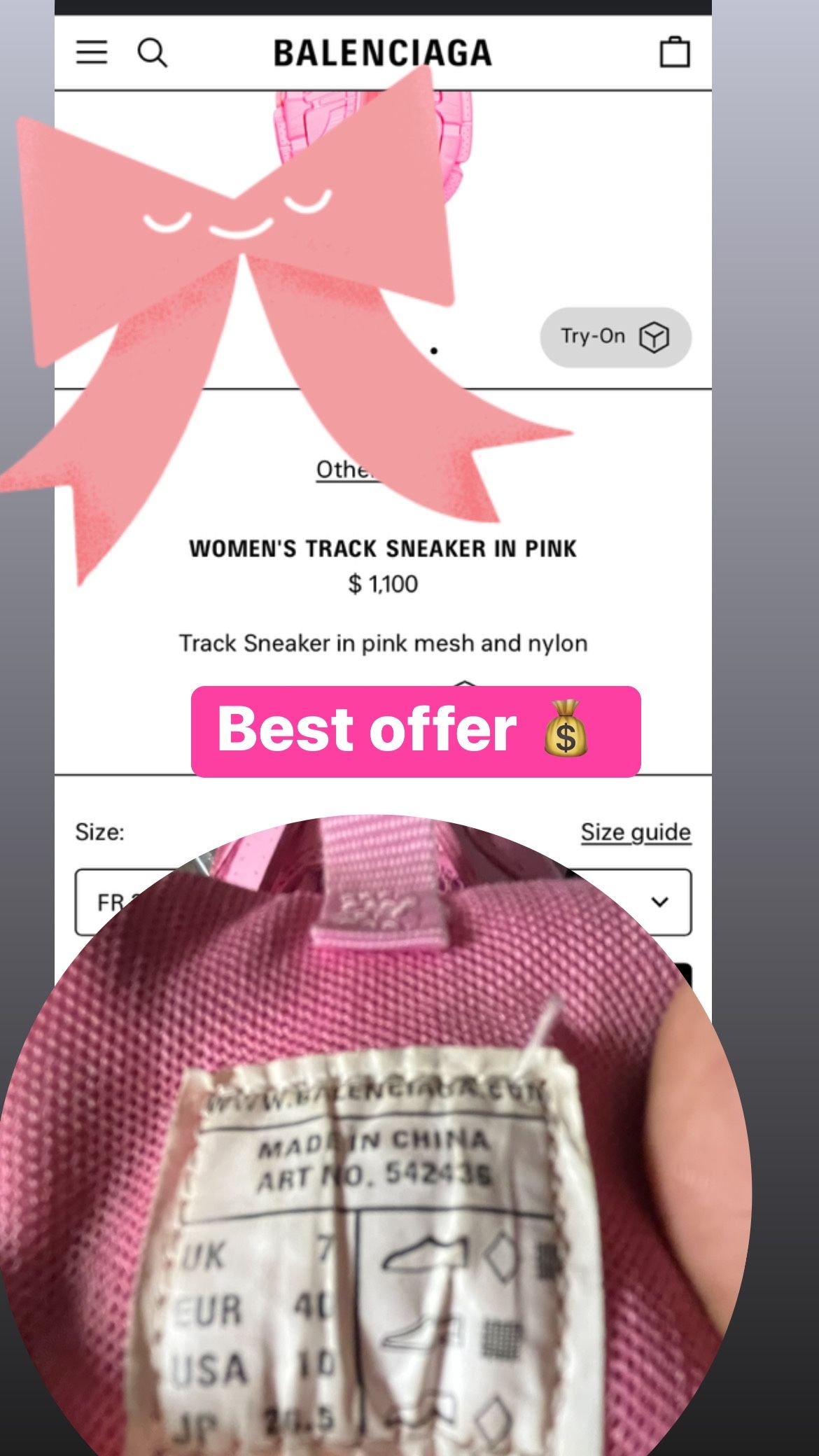 Pink Balenciaga Shoes