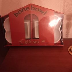 Ceramic Dog Dishes, Bone Shape