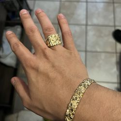 14k Gold Nugget Set 28g