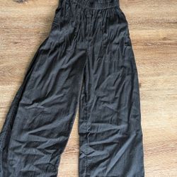 abercrombie and fitch jumpsuit black strapless sz S